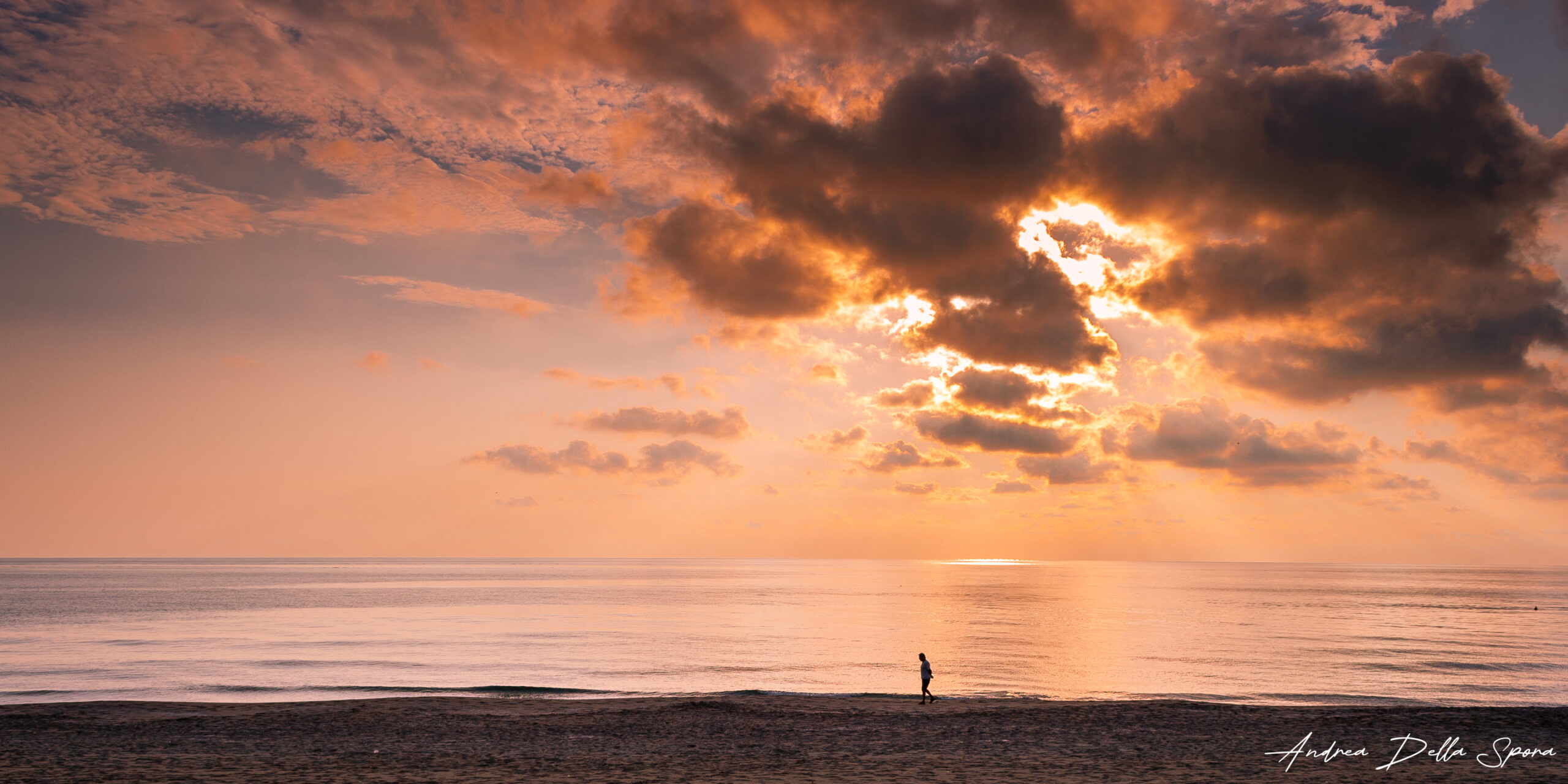A man in the sunset