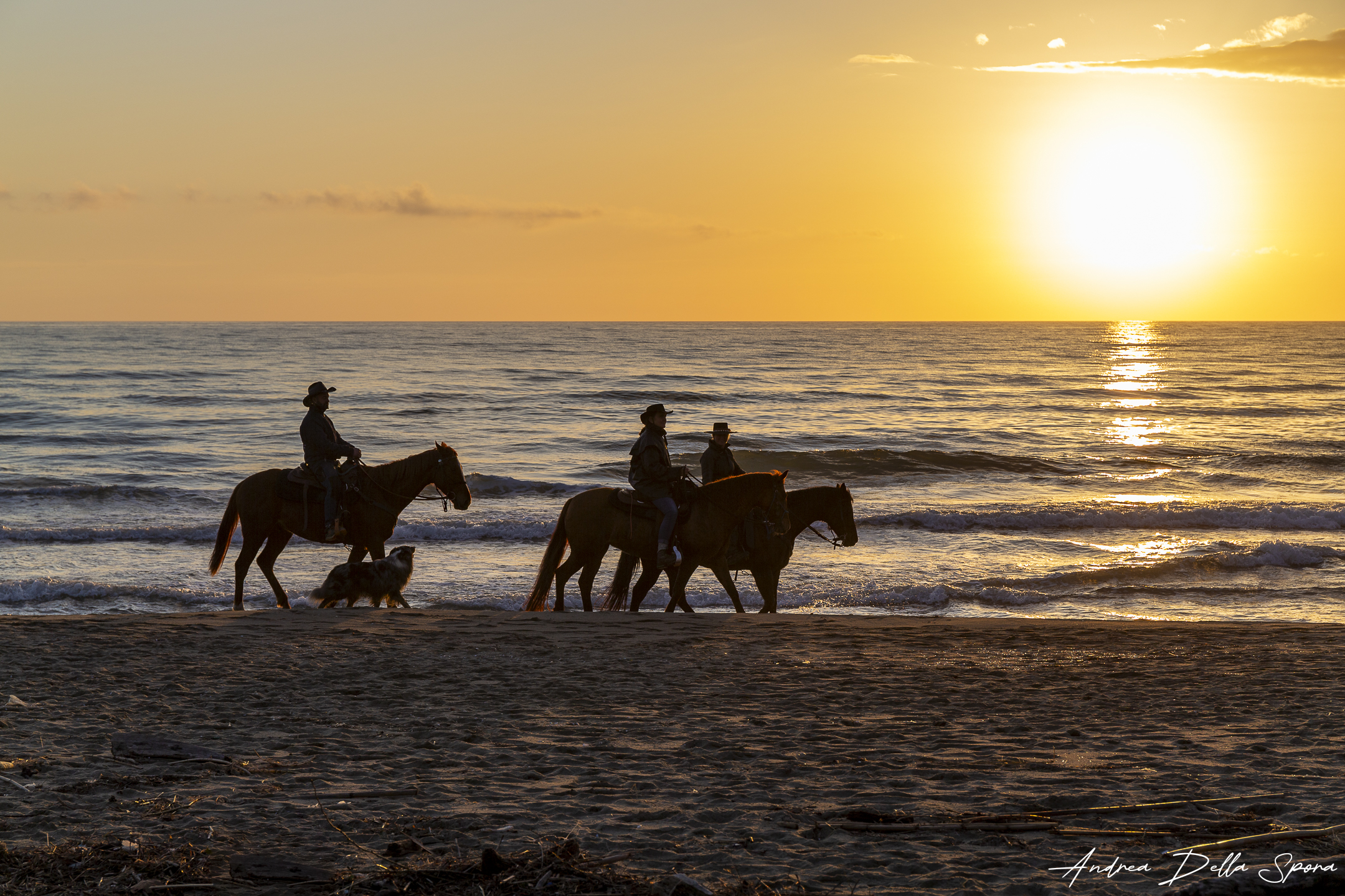 Cavalcando al tramonto